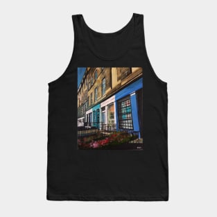 Edinburgh, Blue Shop, White Shop Tank Top